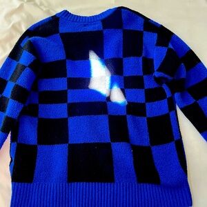 Kahlana Barfield- Brown Future Collective Loose fitting checkered sweater